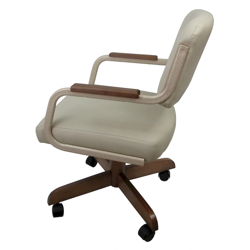 Chaise de cuisine à roulettes pivotante et inclinable M-115 - Siège 18 pouces