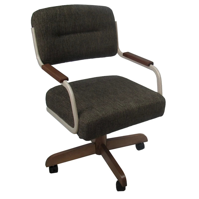 Chaise de cuisine à roulettes pivotante et inclinable M-115 - Siège 18 pouces