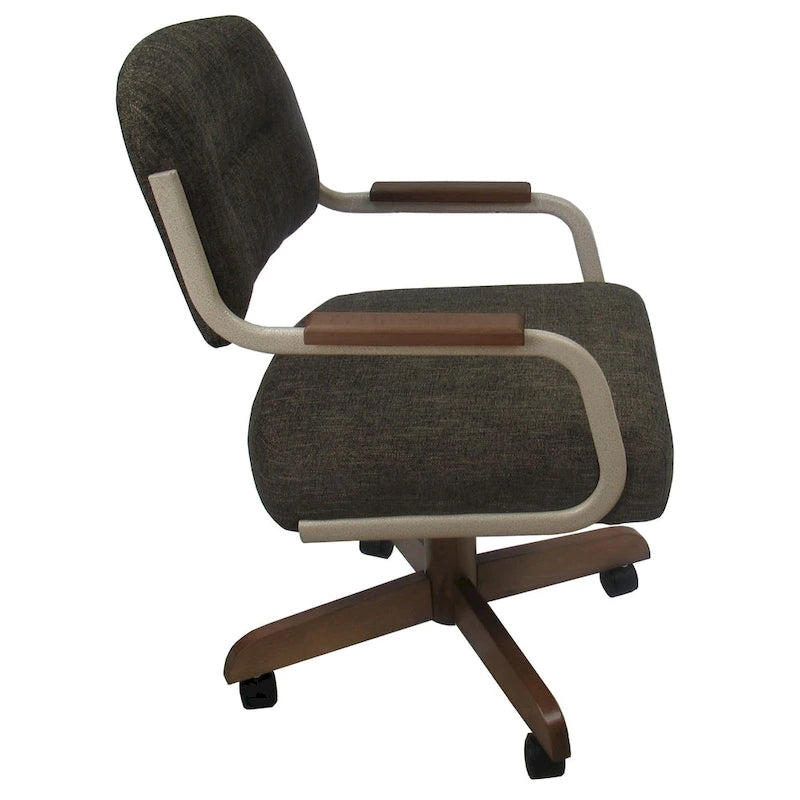 Chaise de cuisine à roulettes pivotante et inclinable M-115 - Siège 18 pouces