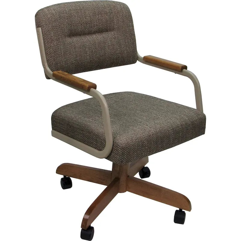 Chaise de cuisine à roulettes pivotante et inclinable M-115 - Siège 18 pouces