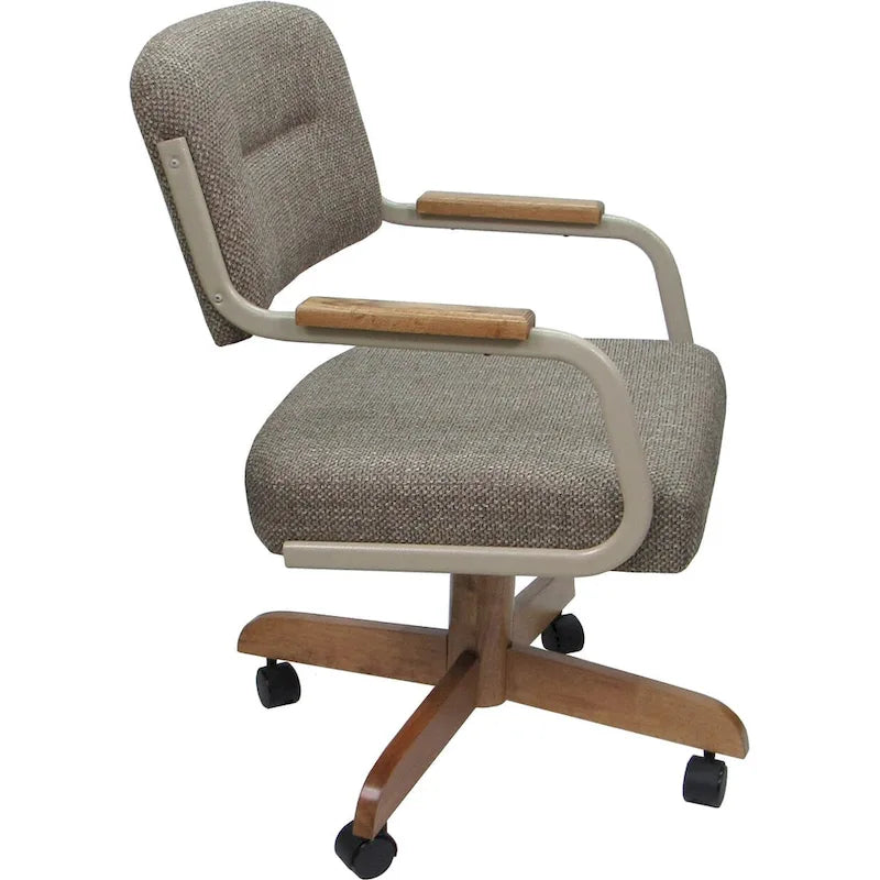 Chaise de cuisine à roulettes pivotante et inclinable M-115 - Siège 18 pouces