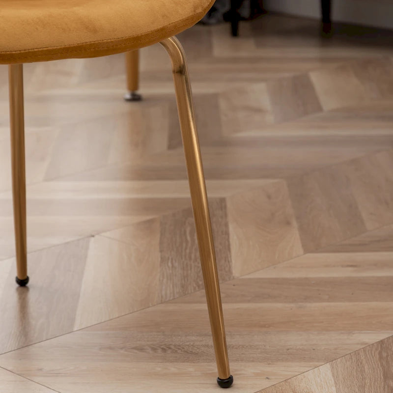 Roundhill Furniture Aufurr - Chaises de salle à manger modernes en velours (Lot de 2)