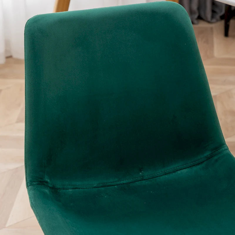 Roundhill Furniture Aufurr - Chaises de salle à manger modernes en velours (Lot de 2)