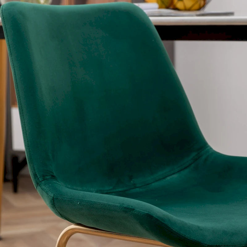 Roundhill Furniture Aufurr - Chaises de salle à manger modernes en velours (Lot de 2)