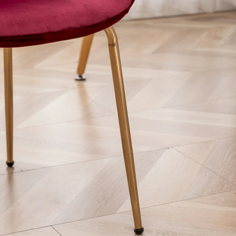 Roundhill Furniture Aufurr - Chaises de salle à manger modernes en velours (Lot de 2)
