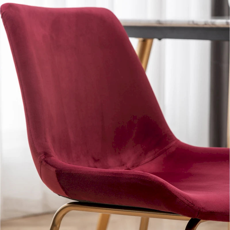 Roundhill Furniture Aufurr - Chaises de salle à manger modernes en velours (Lot de 2)