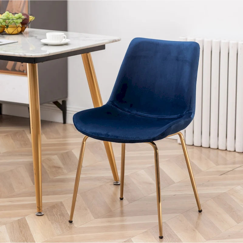 Roundhill Furniture Aufurr - Chaises de salle à manger modernes en velours (Lot de 2)
