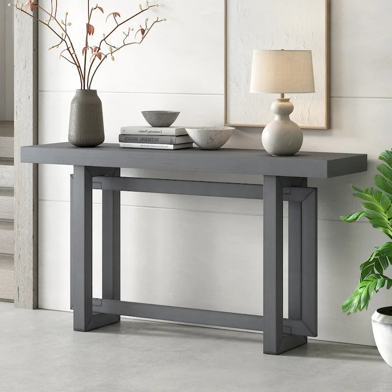Console en bois et béton de style industriel