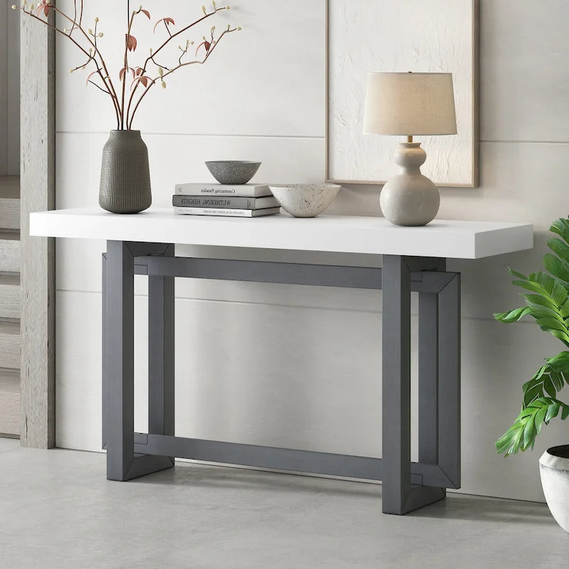 Console en bois et béton de style industriel