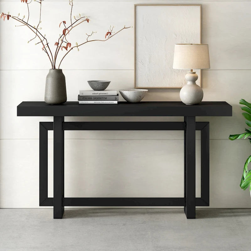 Console en bois et béton de style industriel