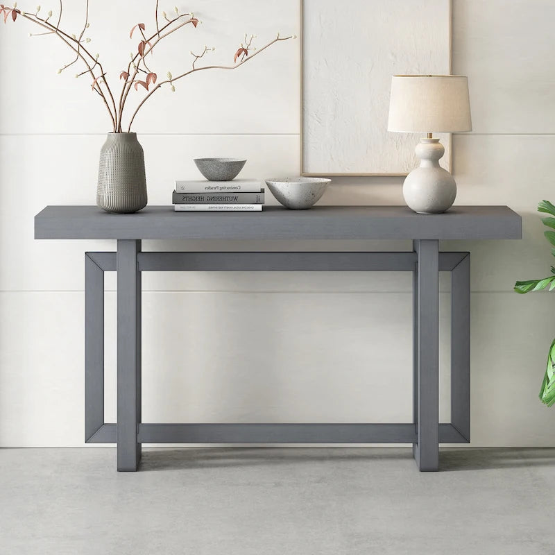 Console en bois et béton de style industriel