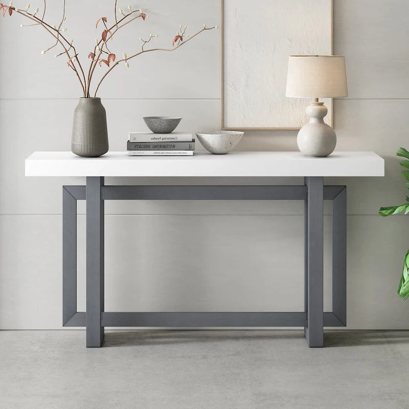 Console en bois et béton de style industriel
