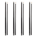 Jeu de 4 queues de billard GSE en fibre de verre composite graphite mat. Kit de 4 queues de billard de 58 po en 2 pièces pour usage domestique ou commercial.