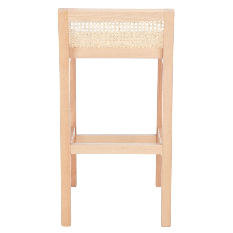 Tabouret de comptoir en canne à dossier bas SAFAVIEH Carry - 16 L x 19 P x 31 H - 16Lx19Px31H