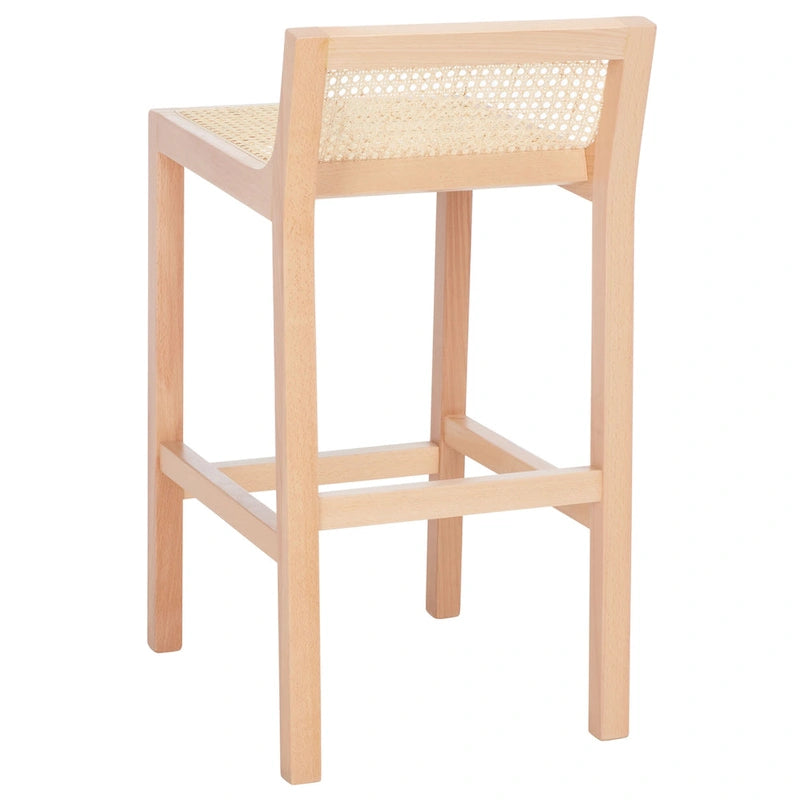 Tabouret de comptoir en canne à dossier bas SAFAVIEH Carry - 16 L x 19 P x 31 H - 16Lx19Px31H