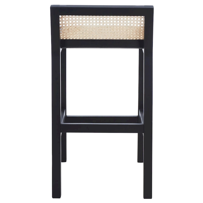 Tabouret de comptoir en canne à dossier bas SAFAVIEH Carry - 16 L x 19 P x 31 H - 16Lx19Px31H