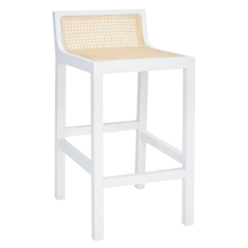 Tabouret de comptoir en canne à dossier bas SAFAVIEH Carry - 16 L x 19 P x 31 H - 16Lx19Px31H