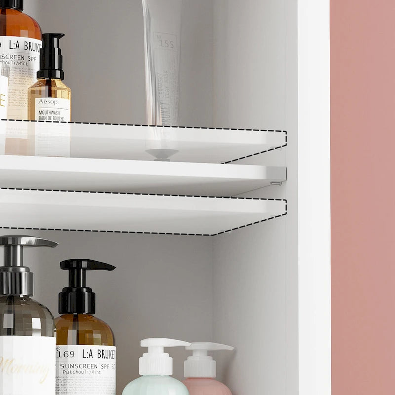 Armoire de rangement Pellebant au-dessus des toilettes, gain de place pour salle de bain - 169 cm H x 69 cm L x 23 cm P