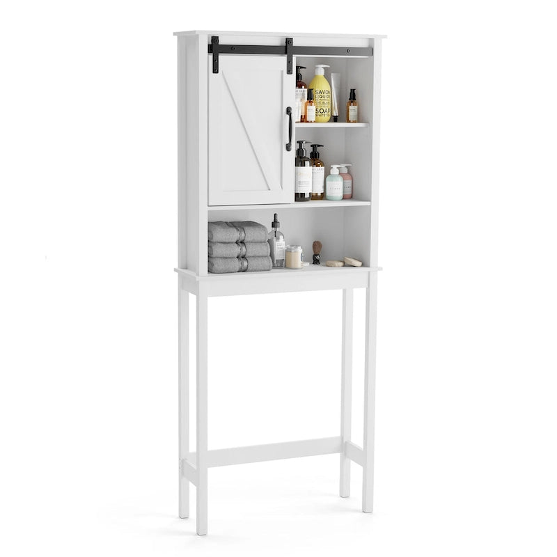 Armoire de rangement Pellebant au-dessus des toilettes, gain de place pour salle de bain - 169 cm H x 69 cm L x 23 cm P