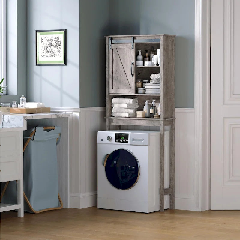 Armoire de rangement Pellebant au-dessus des toilettes, gain de place pour salle de bain - 169 cm H x 69 cm L x 23 cm P