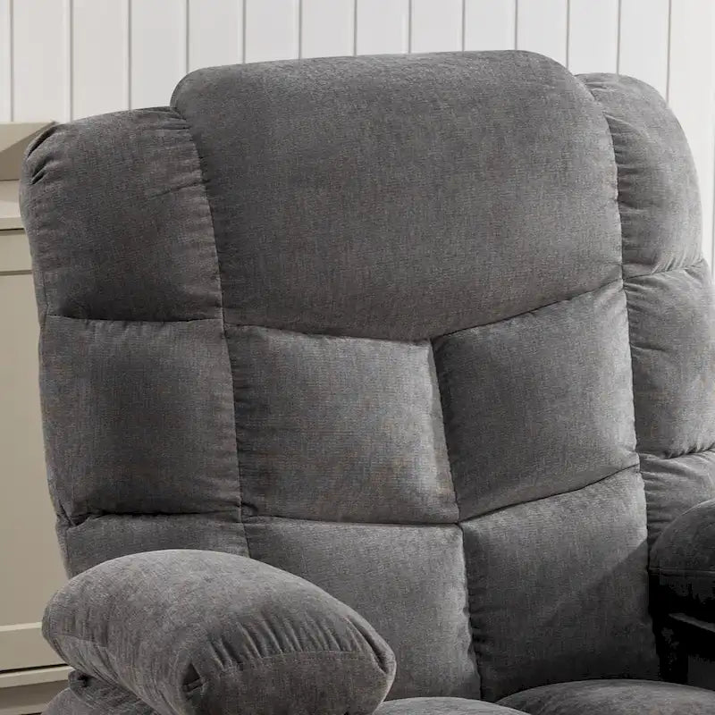 Fauteuil inclinable à bascule de massage Chaises à bascule surdimensionnées pour adultes avec 2 porte-gobelets, port de chargement USB Fonctions douces un massage manuel