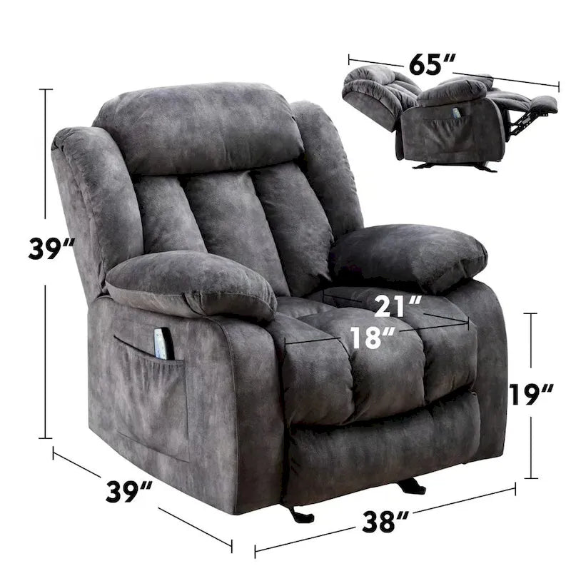 Fauteuil de relaxation massant de style transitionnel