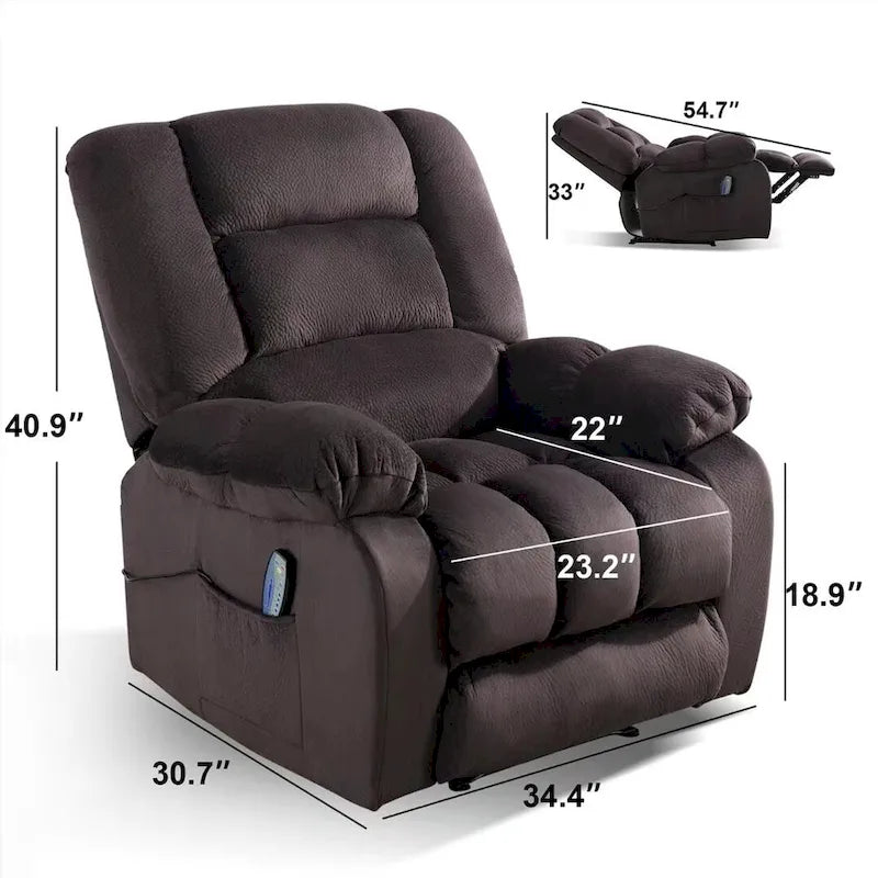 Fauteuil de relaxation massant de style transitionnel