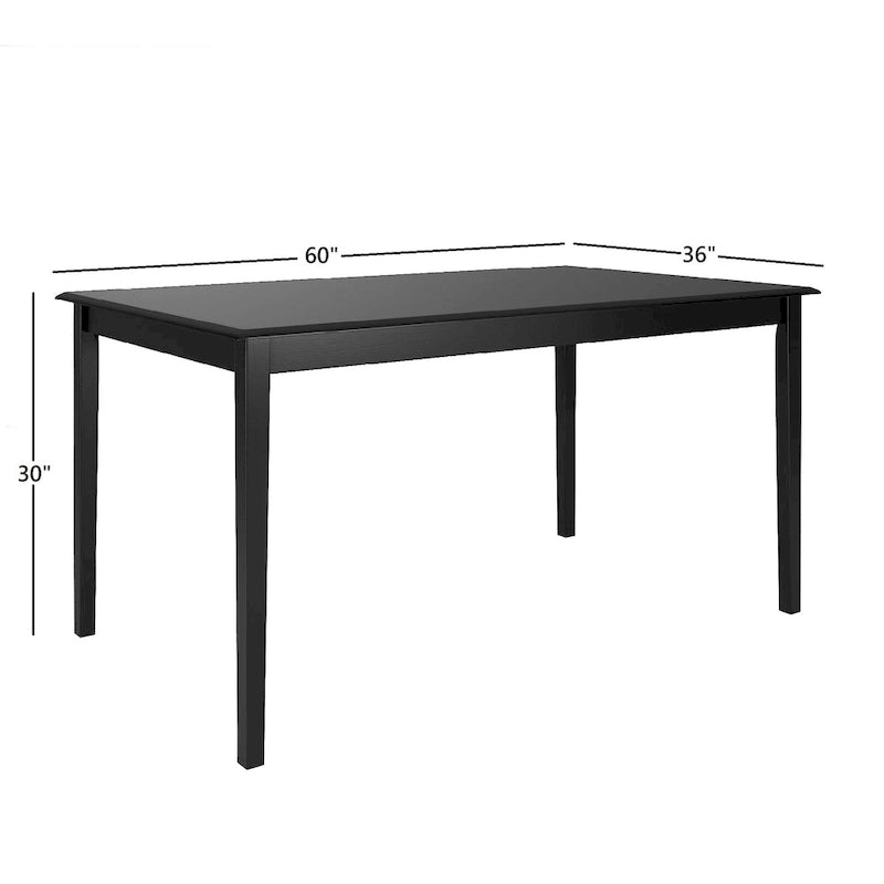 Table de salle à manger Wilmington noire par iNSPIRE Q Classic - Table de salle à manger