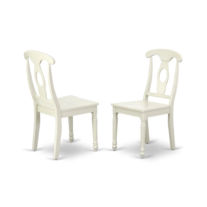 Ensemble de salle à manger East West Furniture – une table à manger rectangulaire et des chaises de cuisine, blanc lin (option pièces)