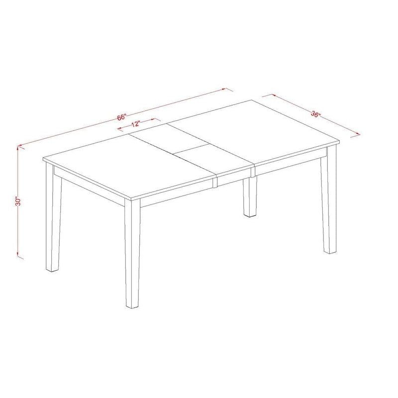 Ensemble de salle à manger East West Furniture comprenant une table de cuisine rectangulaire et des chaises de salle à manger avec un banc (options de couleur de finition)