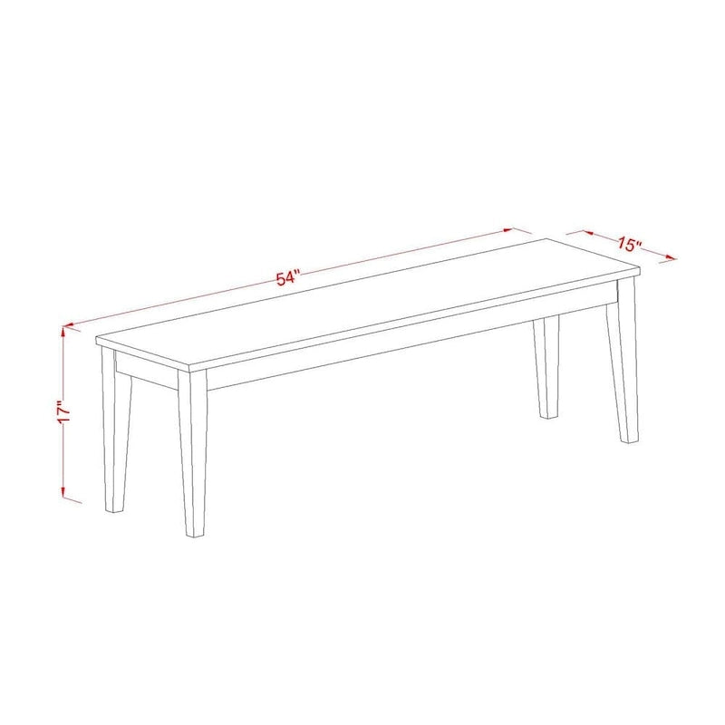 Ensemble de salle à manger East West Furniture comprenant une table de cuisine rectangulaire et des chaises de salle à manger avec un banc (options de couleur de finition)