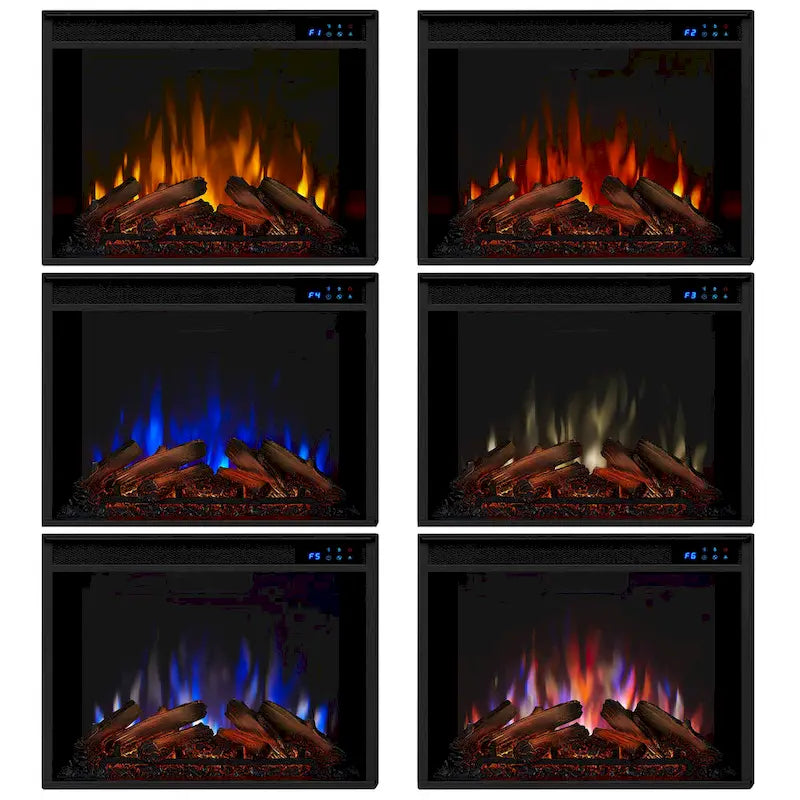 Meuble TV Valmont 74.25 avec foyer électrique, en acajou foncé, par Real Flame - 75,5 L x 21,5 P x 27,7 H