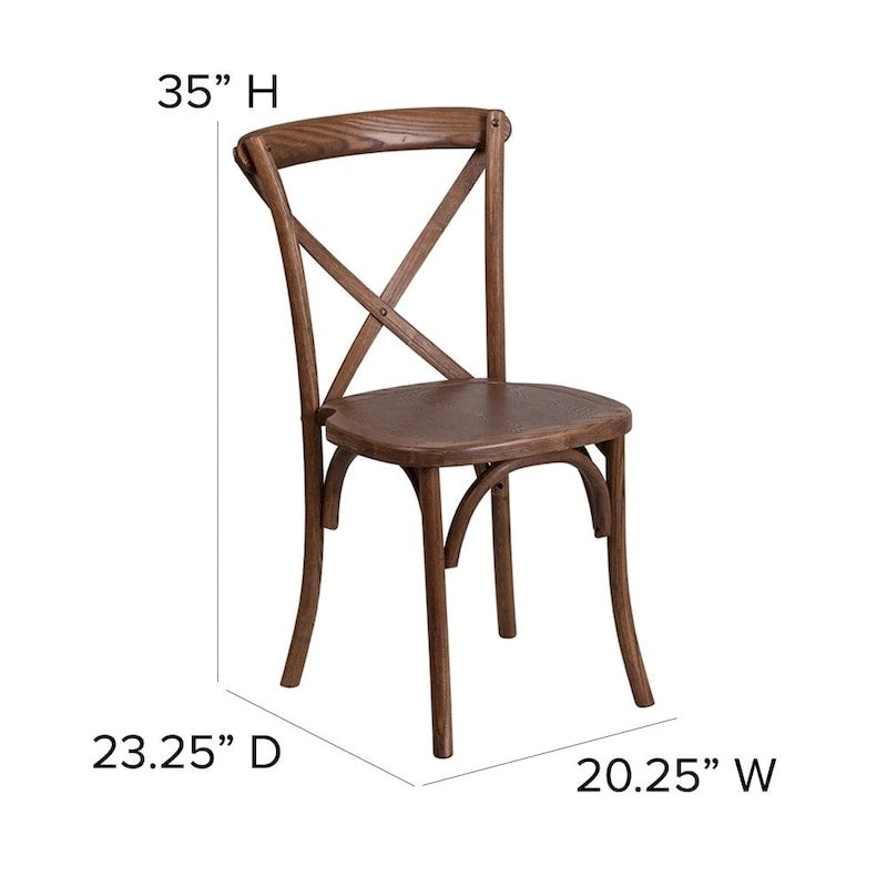 Ensemble de table de ferme rustique pliable 2,4 m x 12 m avec 8 chaises à dossier croisé et coussins