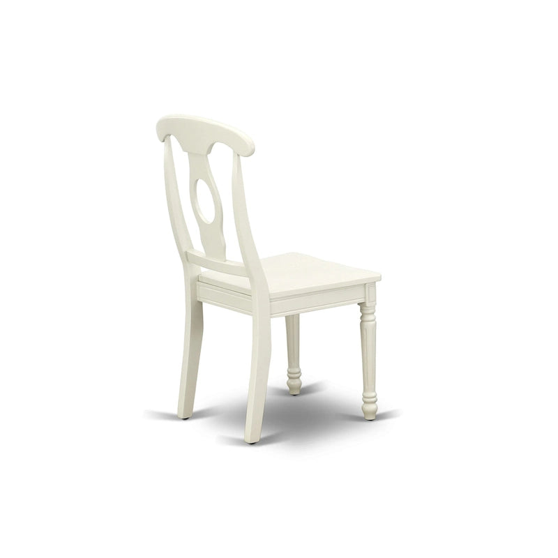 East West Furniture Salle à Manger - une Table à Manger Ovale et des Chaises de Cuisine, Blanc Lin (Options de Pièces)
