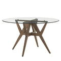 Table à manger Sheeba ronde du milieu du siècle avec base en noyer par iNSPIRE Q Modern