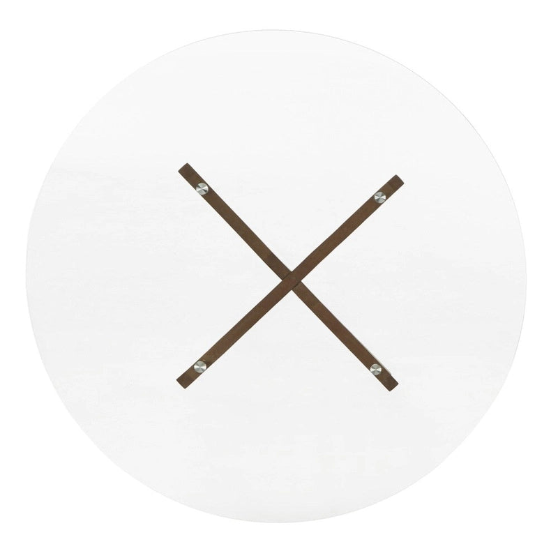 Table à manger Sheeba ronde du milieu du siècle avec base en noyer par iNSPIRE Q Modern