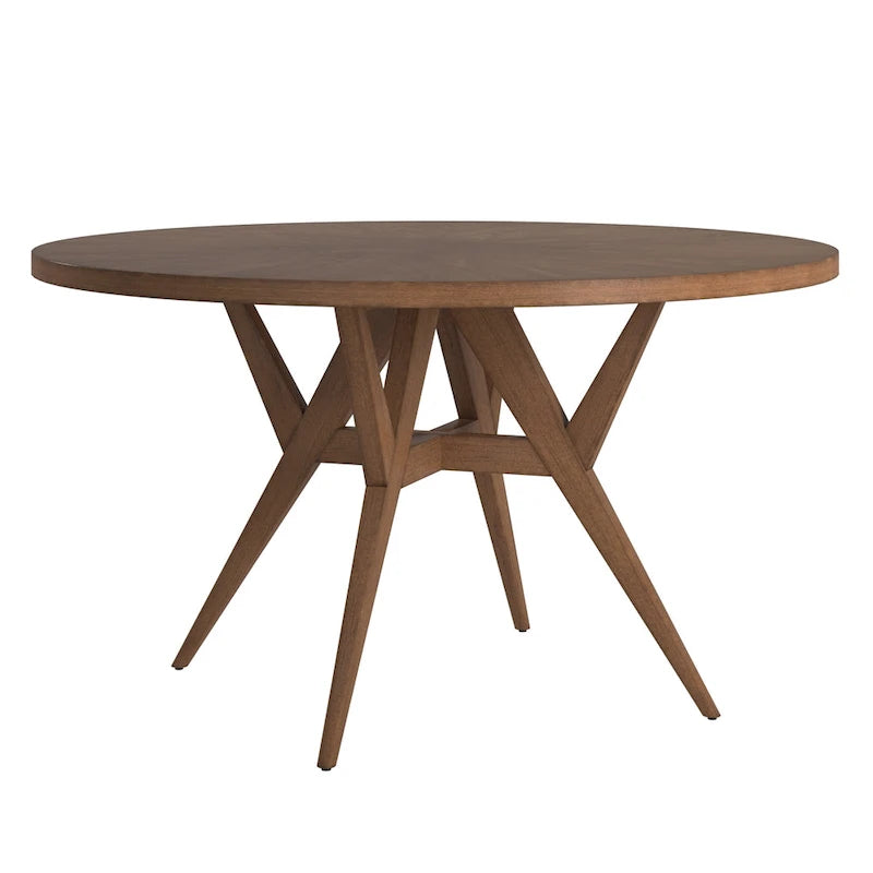 Table à manger Sheeba ronde du milieu du siècle avec base en noyer par iNSPIRE Q Modern
