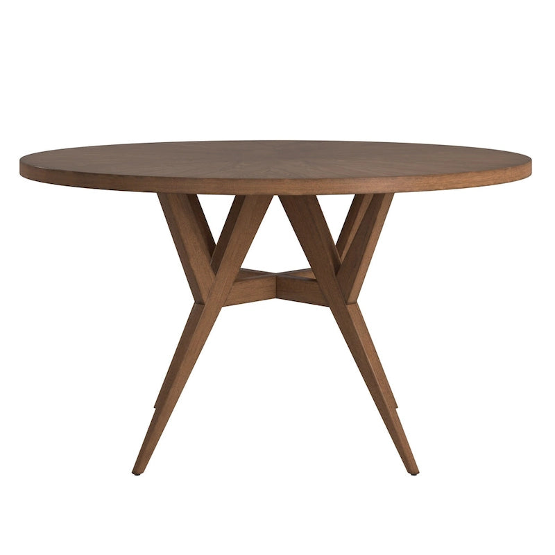 Table à manger Sheeba ronde du milieu du siècle avec base en noyer par iNSPIRE Q Modern