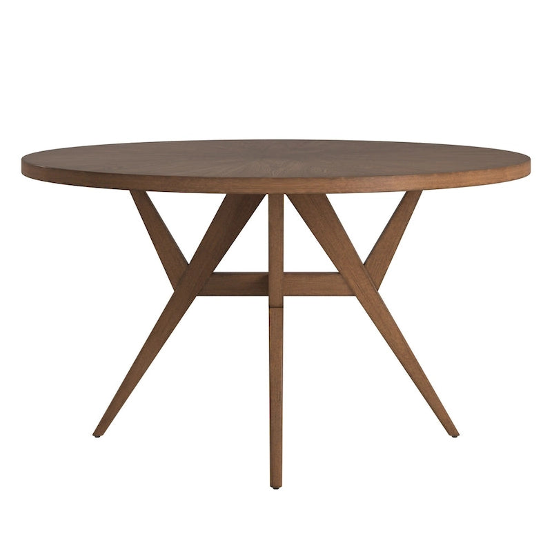 Table à manger Sheeba ronde du milieu du siècle avec base en noyer par iNSPIRE Q Modern