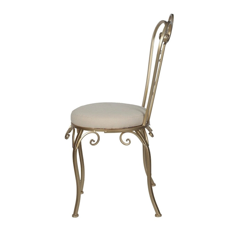 A&B Home Chaise d'appoint pliable doré de 56 cm