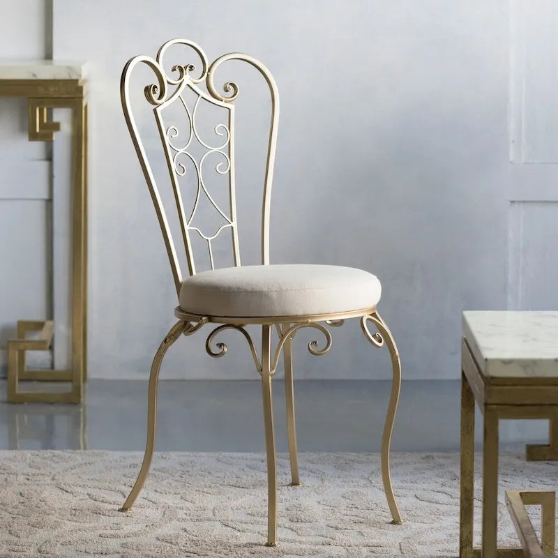 A&B Home Chaise d'appoint pliable doré de 56 cm