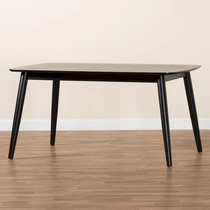 Table de salle à manger Flora en bois finition Mid-Century Modern