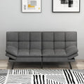 Futon Sofa Bed, Modern Convertible Sleeper Couch Daybed with Adjustable Armrests for Studio, Apartment, Office, Small Space