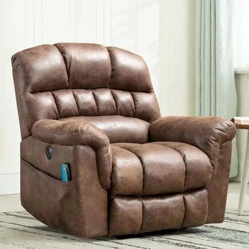 Fauteuil inclinable releveur électrique Ebello en micro-daim avec massage