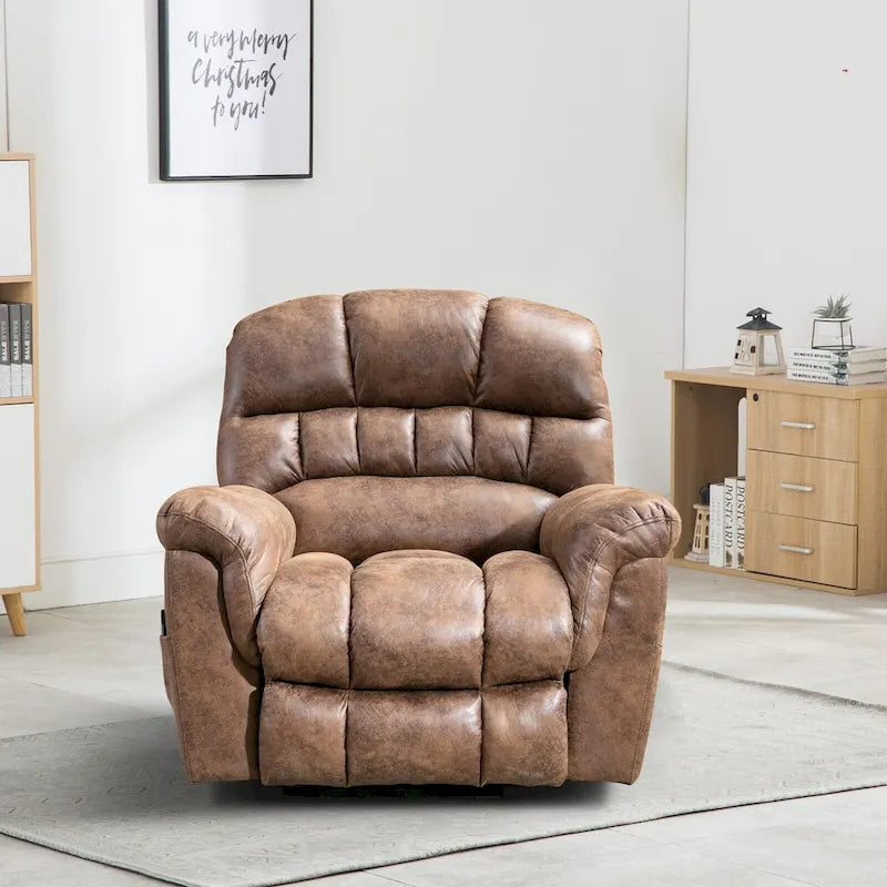 Fauteuil inclinable releveur électrique Ebello en micro-daim avec massage