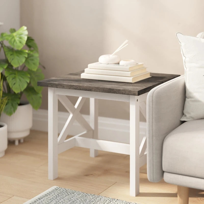 Table d'appoint de ferme classique en bois massif