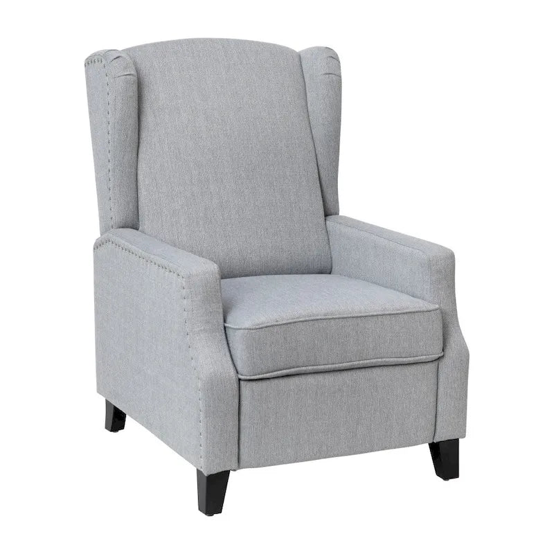 Fauteuil inclinable avec pochette arrière et garniture de clous décoratifs