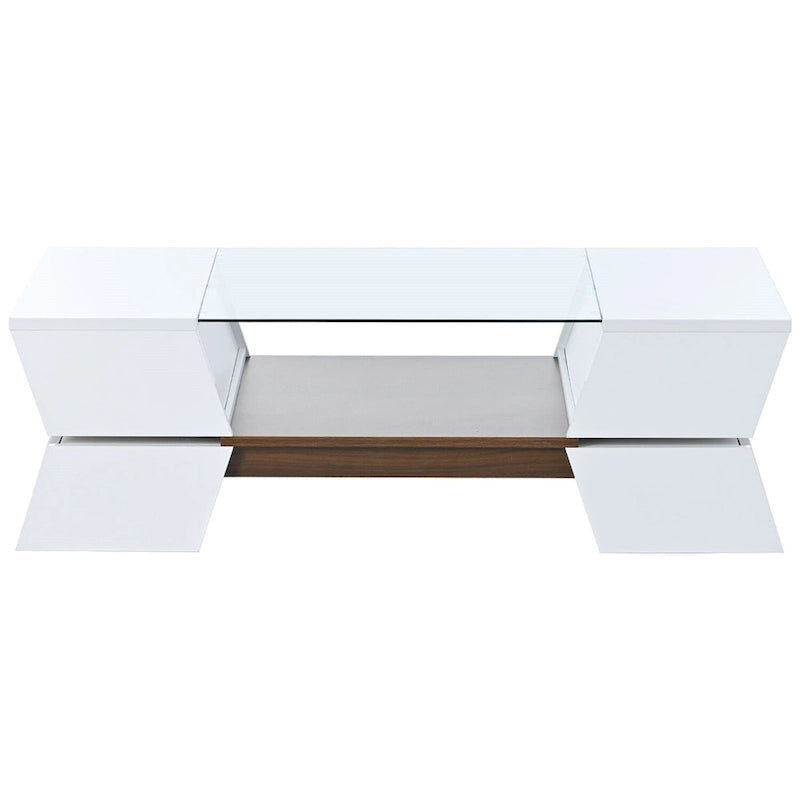 Table basse de style géométrique Merax avec grande capacité de rangement