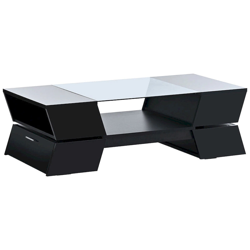 Table basse de style géométrique Merax avec grande capacité de rangement