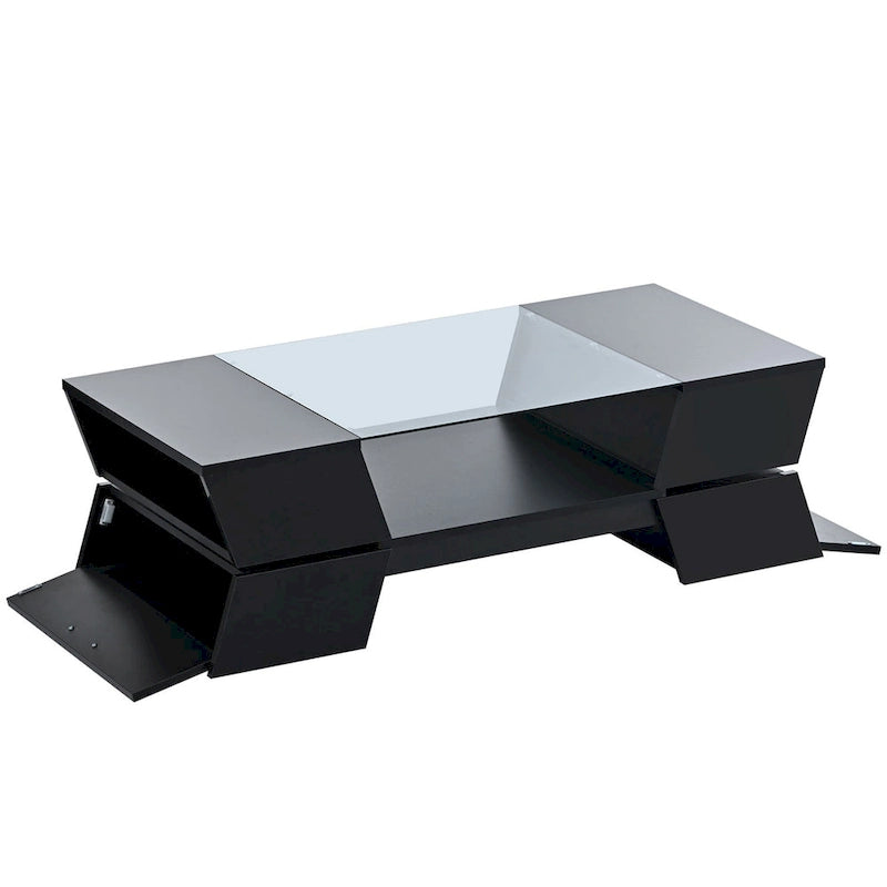 Table basse de style géométrique Merax avec grande capacité de rangement
